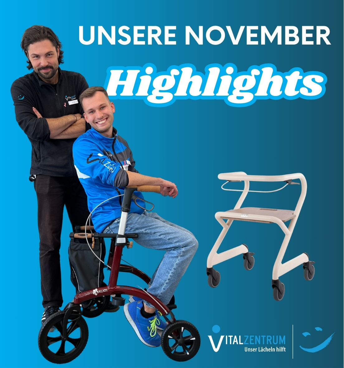 November Highlights: Wohnraumrollator und Carbon Rollator von Saljol