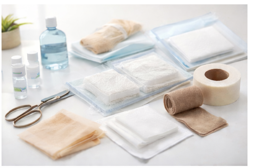 Beispiele für Wundmaterialien und moderne Wundauflagen